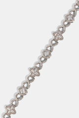 Iced Infinity & Motif Bracelet - 6mm - White
