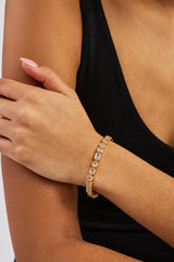 Mixed Shape Cluster Bracelet - 6mm - Gold