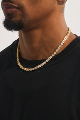 Iced Mixed Shape Cluster Chain - 6mm - Gold