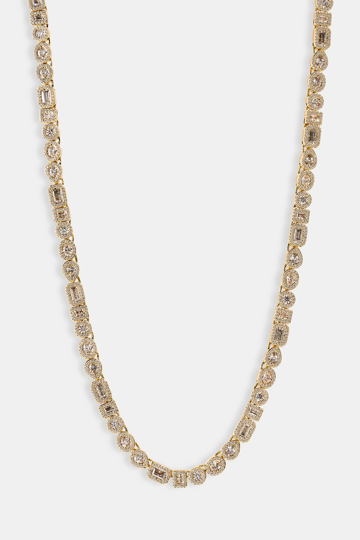Mixed Shape Cluster Chain - 6mm - Gold