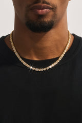 Iced Mixed Shape Cluster Chain - 6mm - Gold