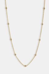 Iced Ball Rolo Chain - 4mm - Gold
