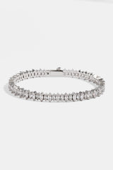 Mens Iced Marquise Mixed Shape Bracelet - 5mm - White