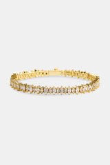 Iced Marquise Mixed Shape Bracelet - 5mm - Gold