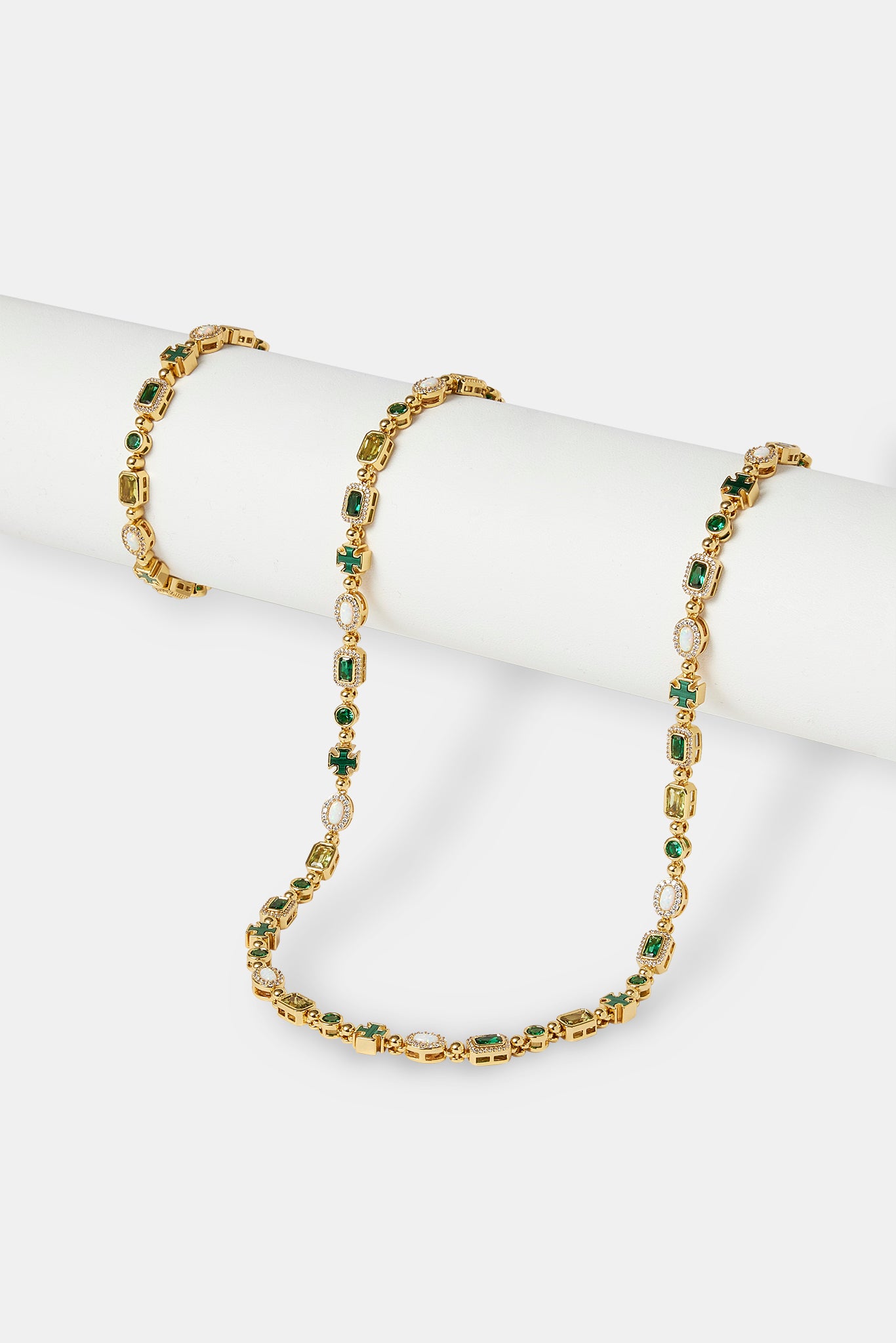 Green Malachite Multi Gemstone Chain & Bracelet - 6mm