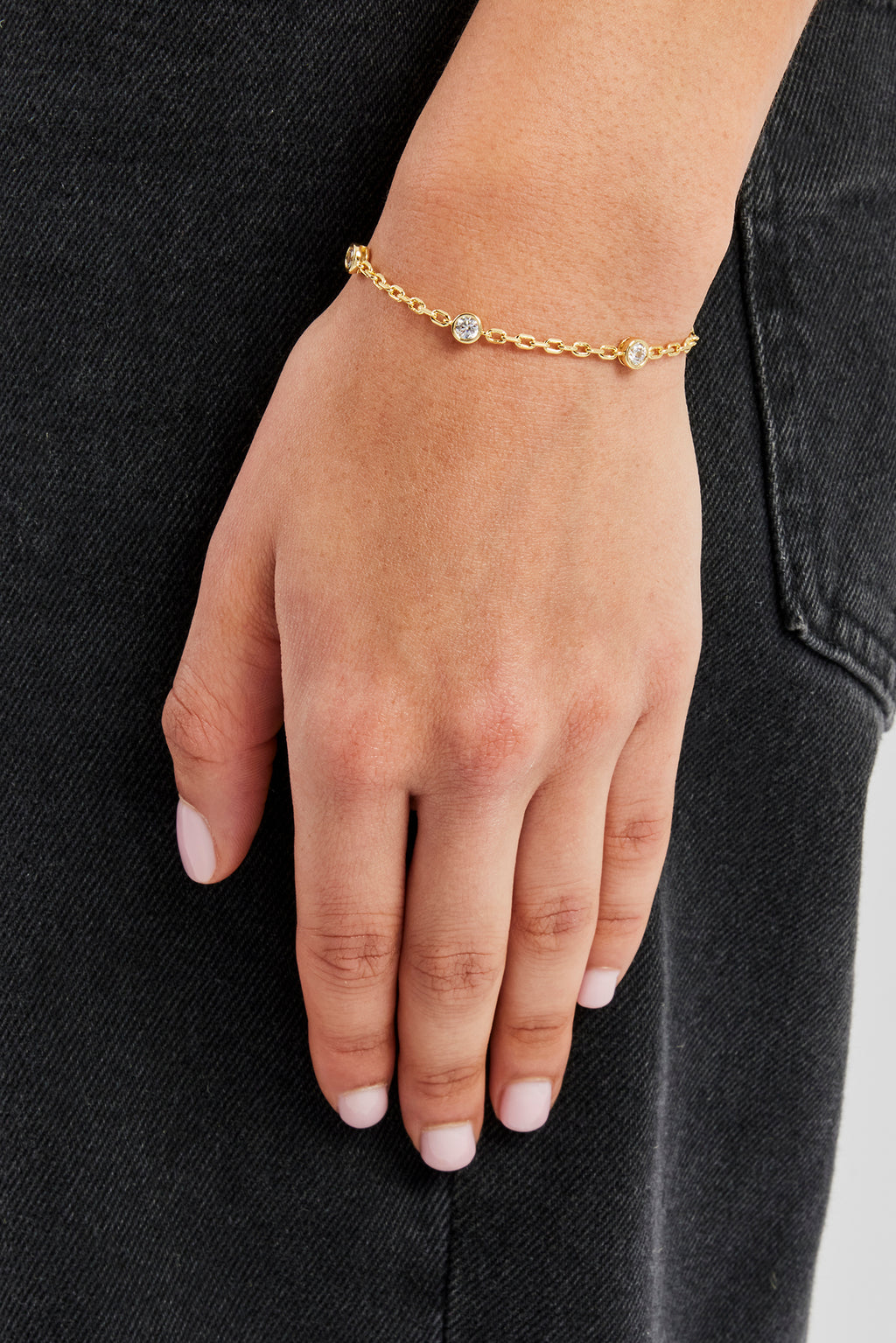 Gemstone Rolo Bracelet - 5mm - Gold | Womens Bracelets | Shop Essential ...
