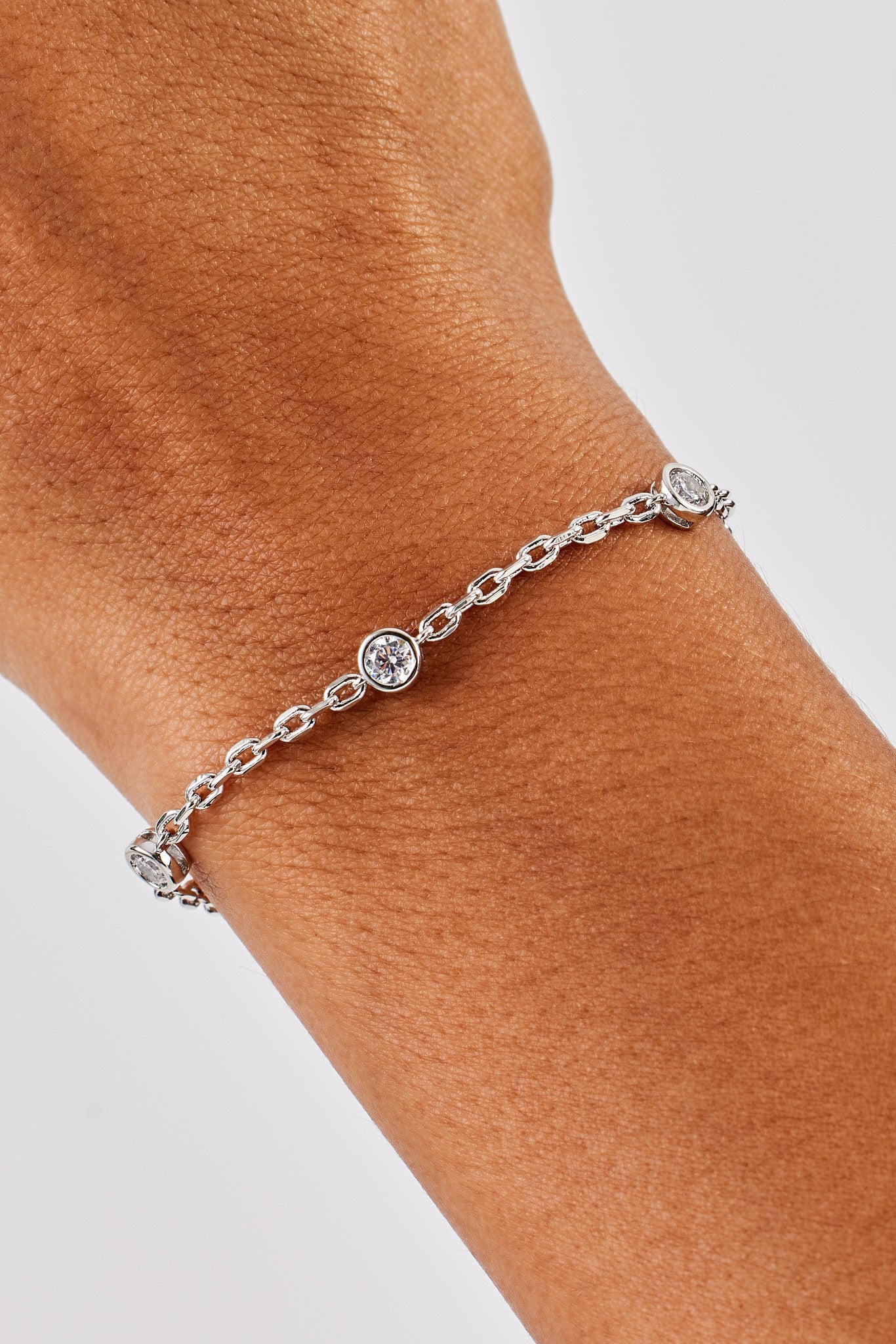 Gemstone Rolo Bracelet - 5mm