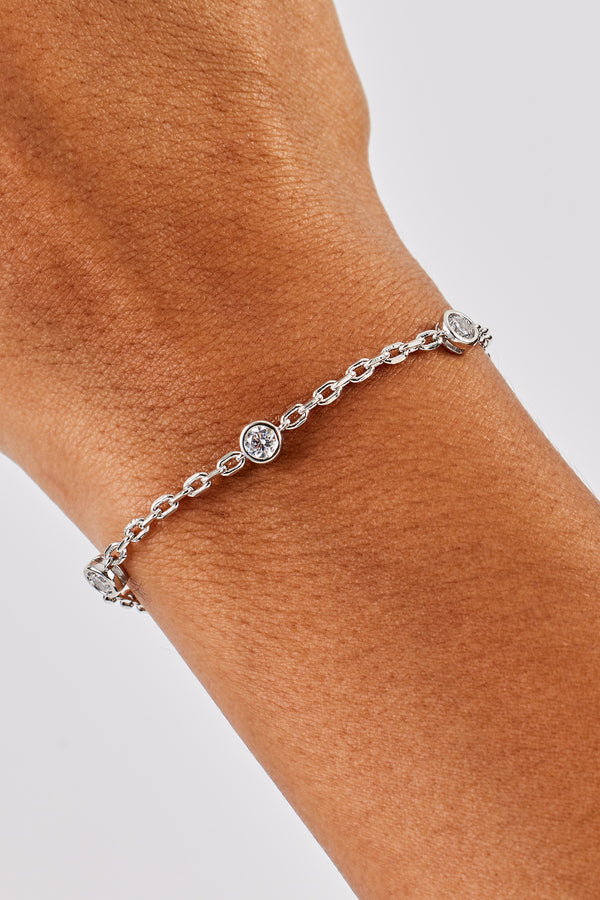 Gemstone Rolo Bracelet - 5mm