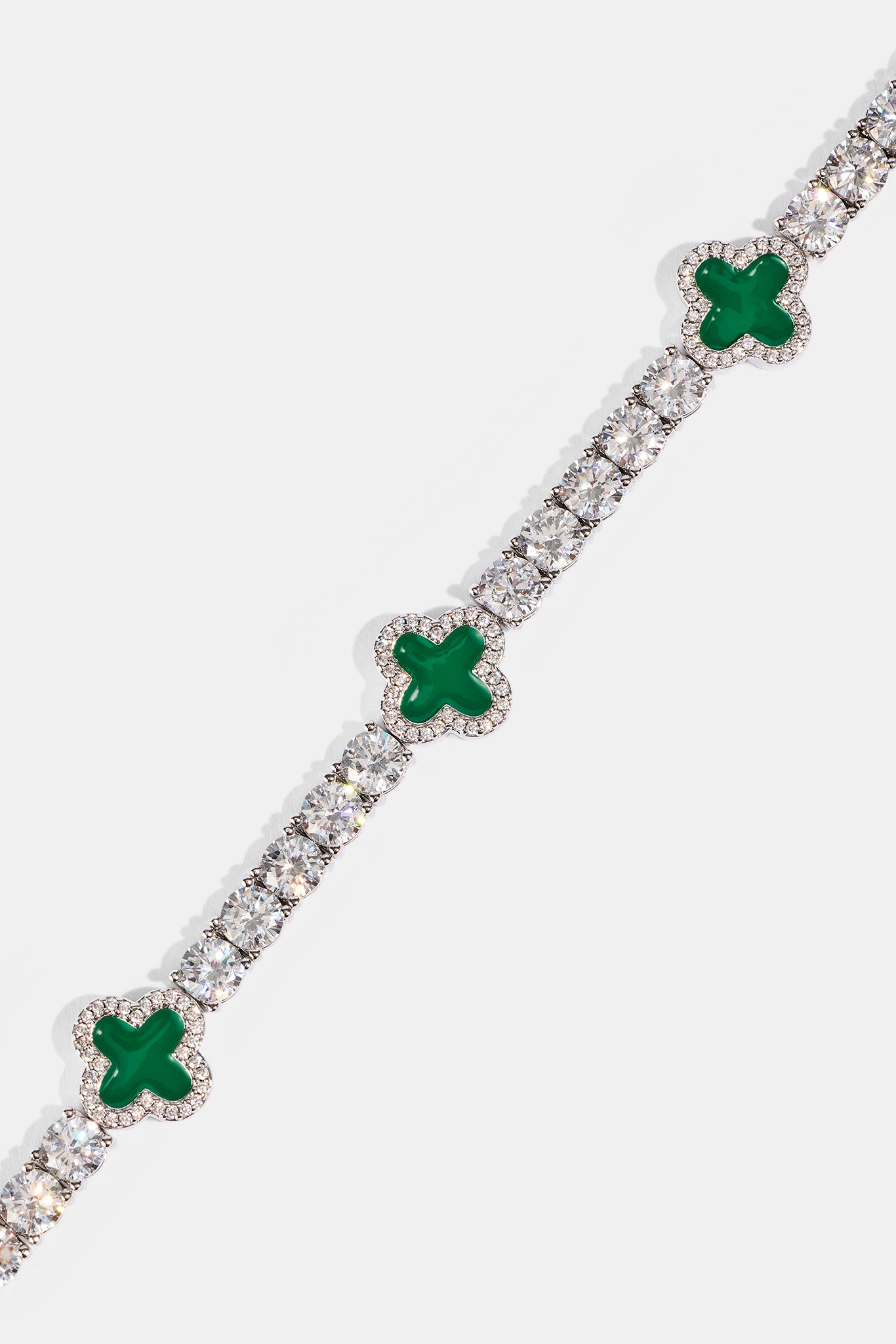 Tennisarmband mit grünem Motiv – 5 mm