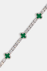 Tennisarmband mit grünem Motiv – 5 mm