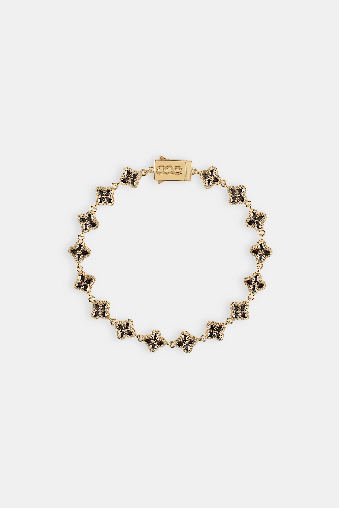 Armband mit Schokoladenbaguette-Motiv – 8 mm – Gold