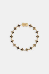 Armband mit Schokoladenbaguette-Motiv – 8 mm – Gold
