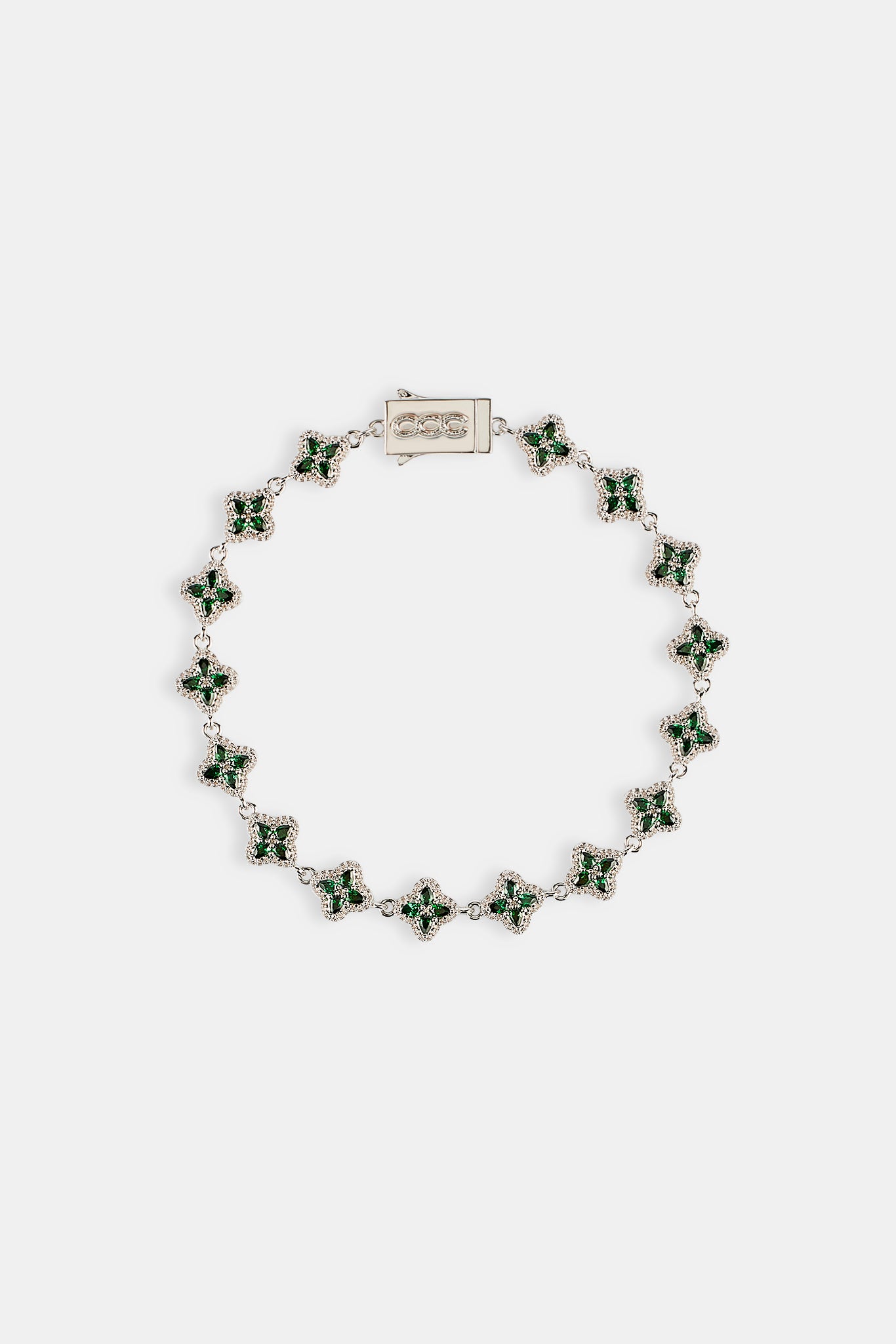 Grünes Baguette-Armband – 8 mm