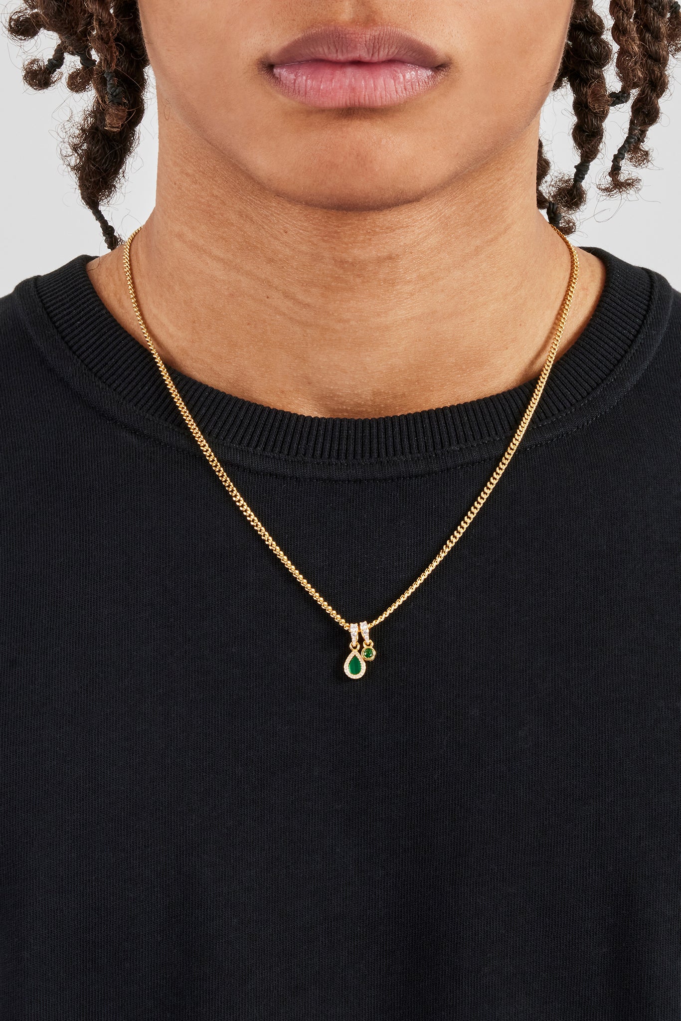 Grüne Malachit &amp; Edelstein Birnenkette - 8mm