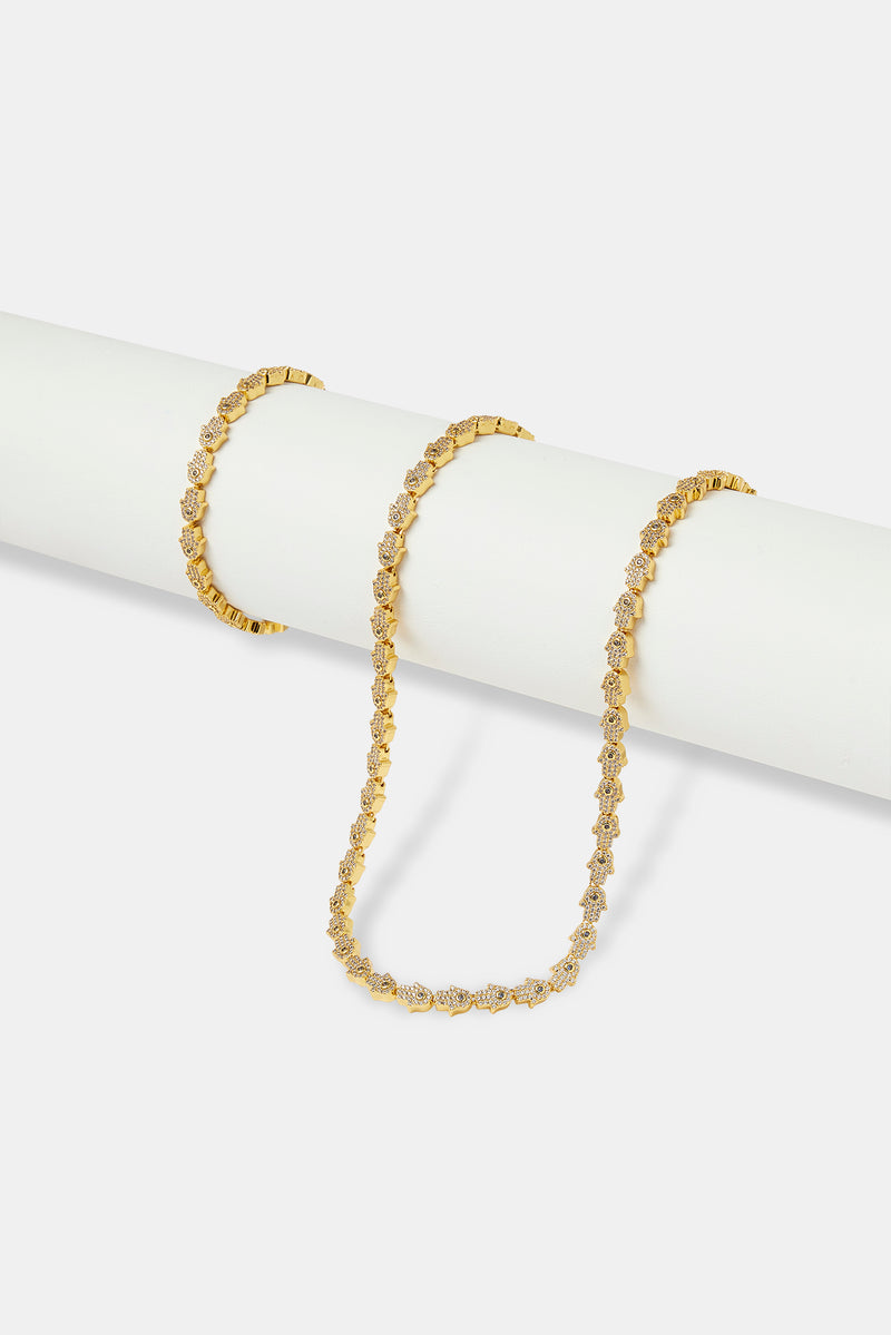 Iced Hamsa Handkette &amp; Armband - 6mm