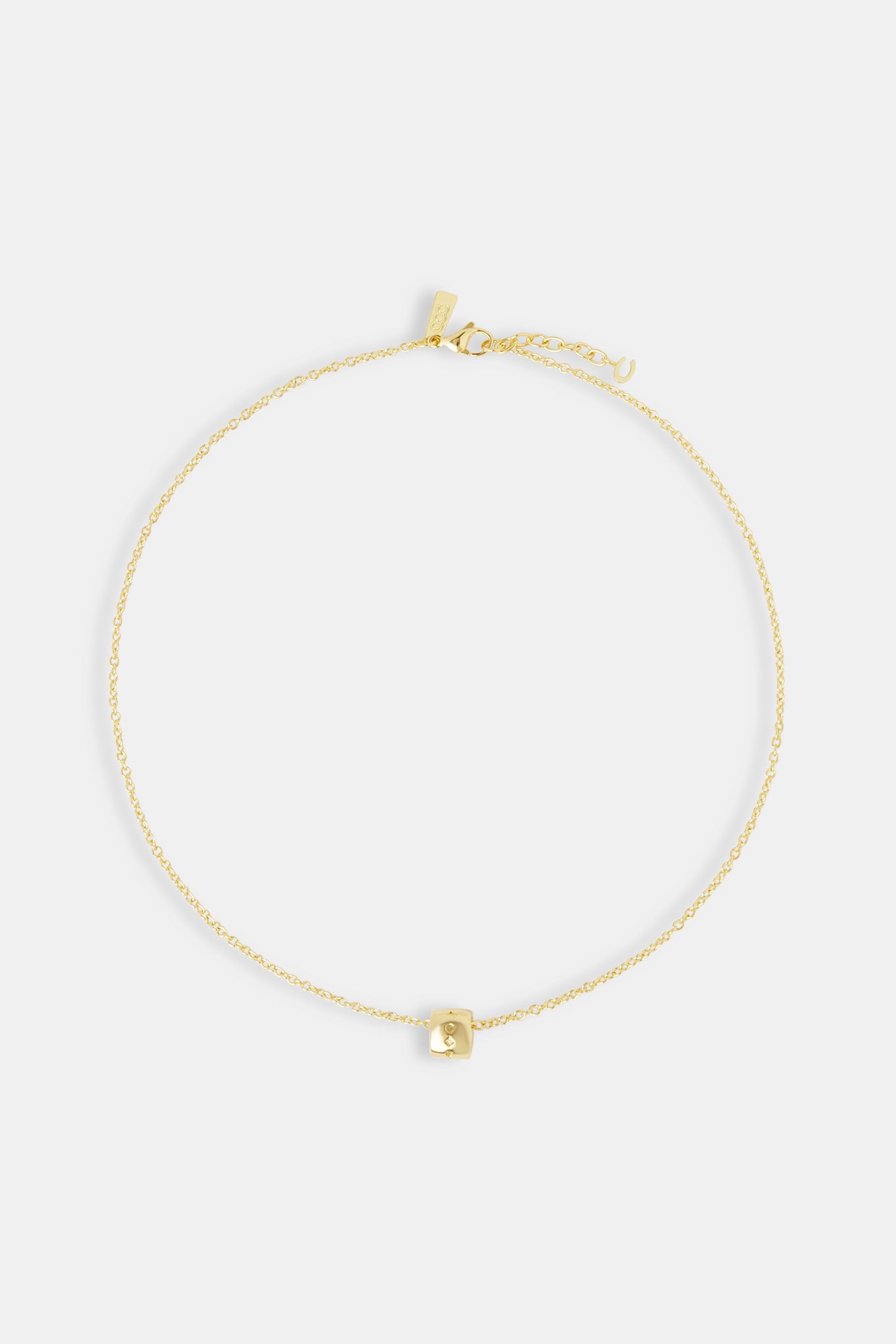 Engraved Hoop Rolo Necklace - 12mm