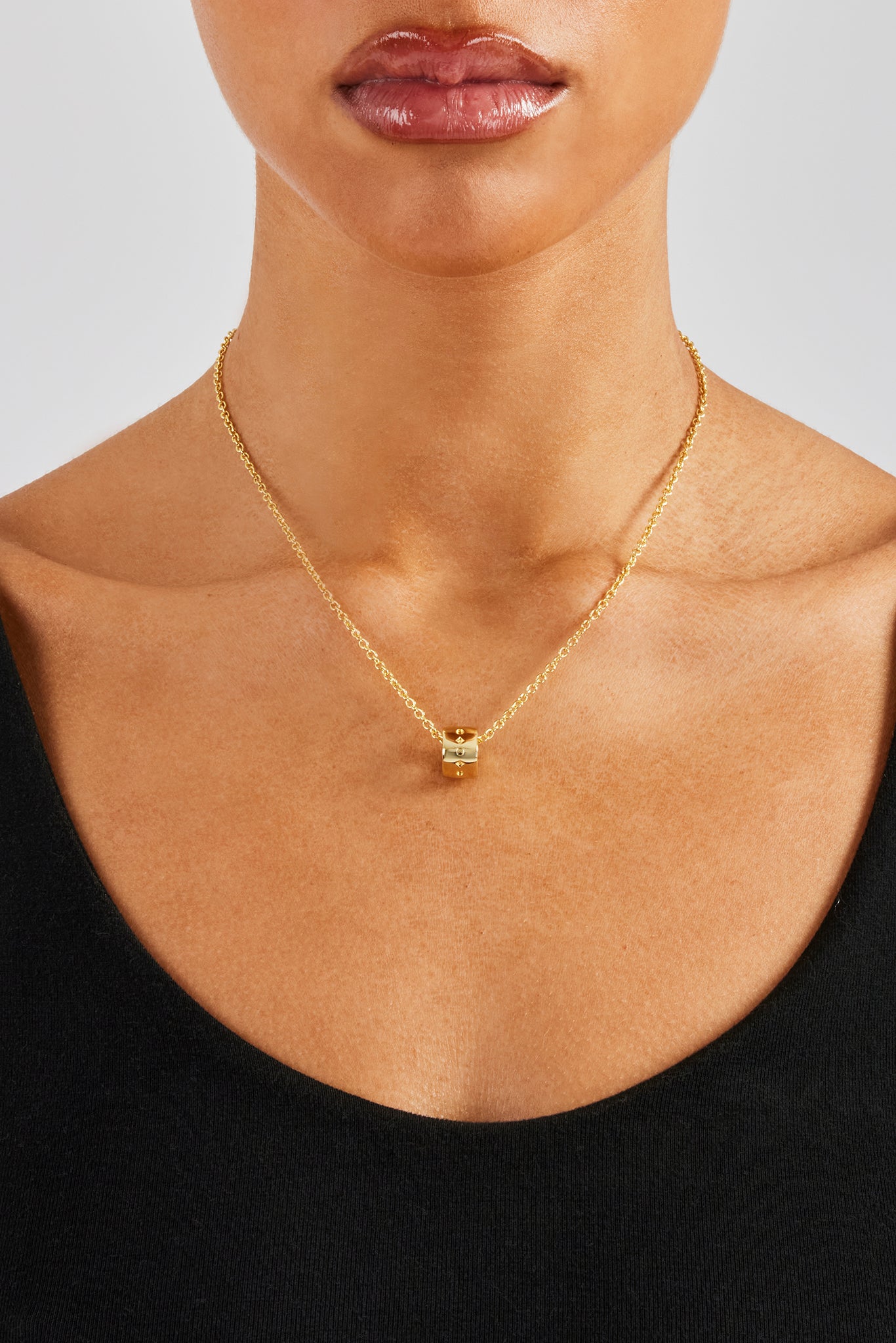 Gravierte Creolen-Rolo-Halskette – 12 mm