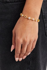 Heart Outline Micro Multi Gemstone Bracelet - 6mm