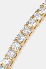 Iced Tennis Bangle - 3mm - Gold
