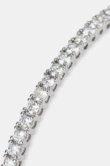Iced Tennis Bangle - 3mm - White