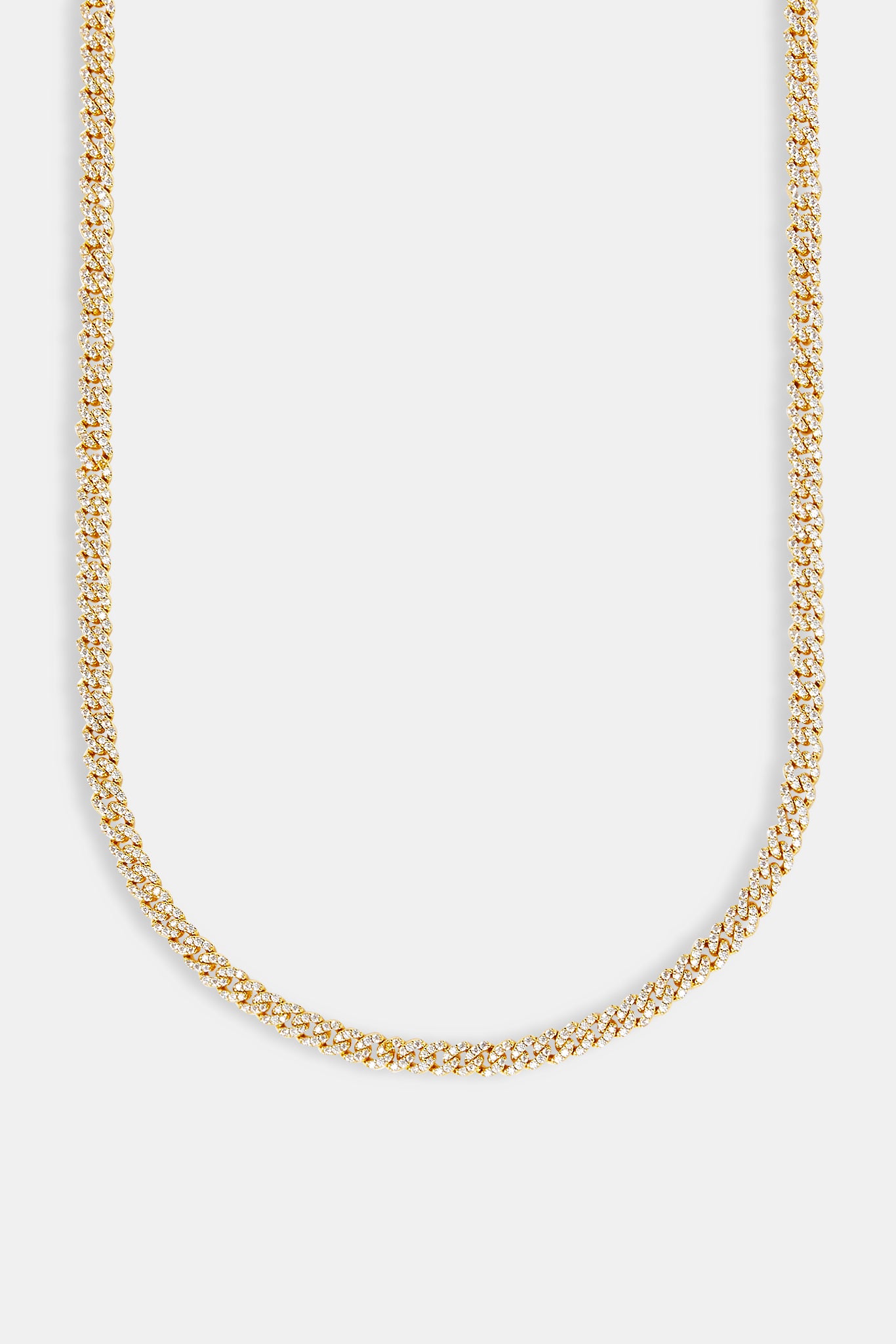 Iced Cuban Link Chain - 5mm - Gold