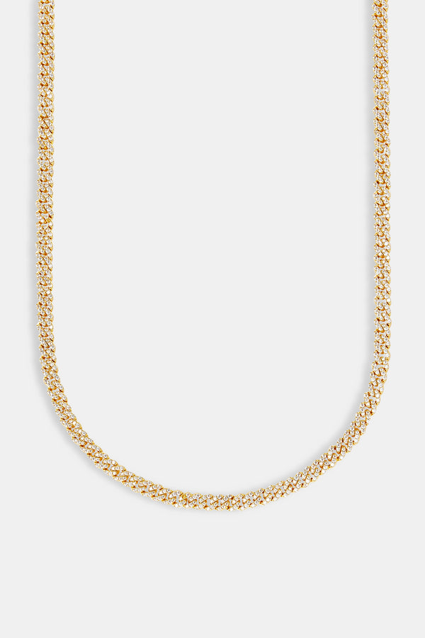 Iced Cuban Link Chain - 5mm - Gold