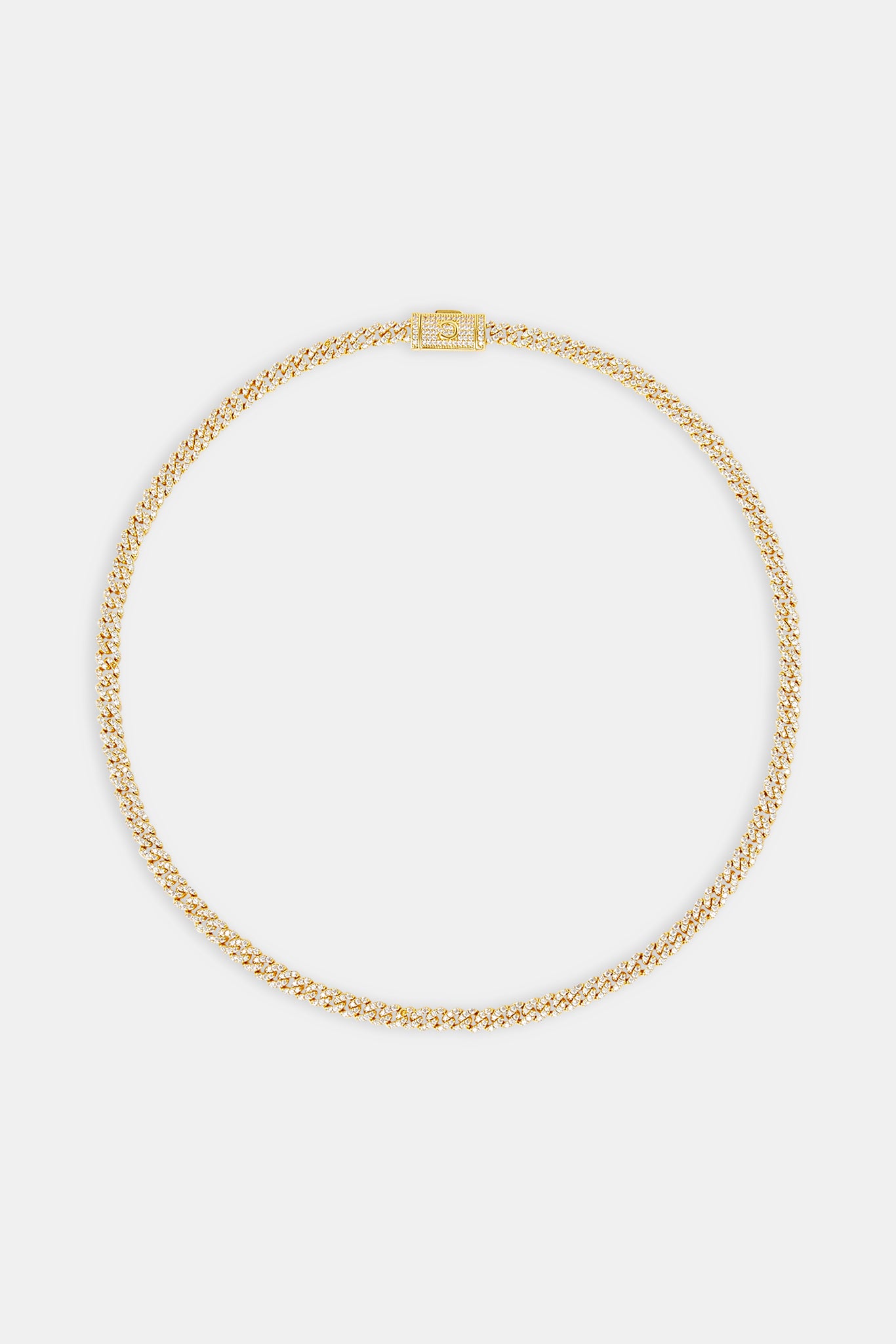 Iced Cuban Link Chain - 5mm - Gold