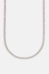 Iced Cuban Link Kette - 5mm - Weiß