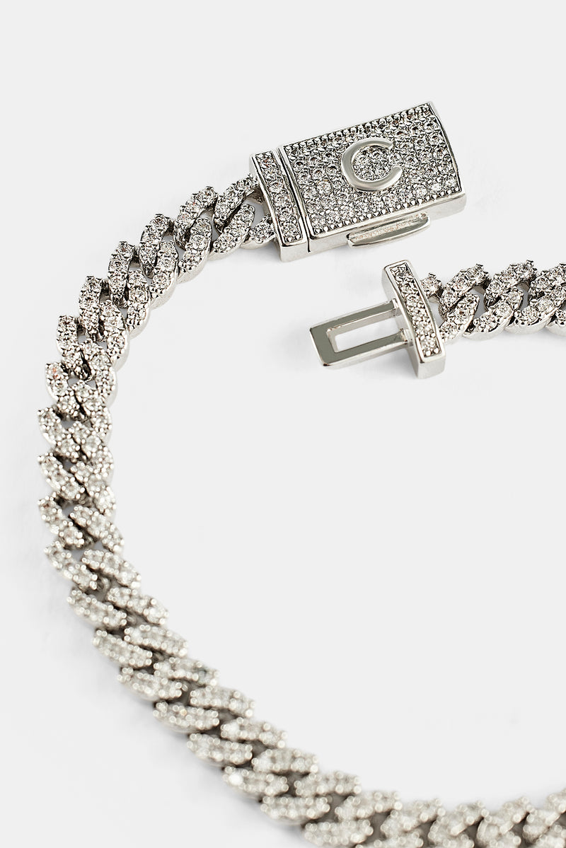Iced Cuban Link Bracelet - 5mm - White