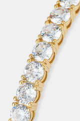 Iced Tennis Bangle - 5mm - Gold