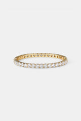 Iced Tennis Bangle - 5mm - Gold