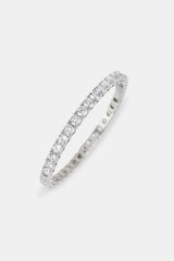 Iced Tennis Bangle - 5mm - White