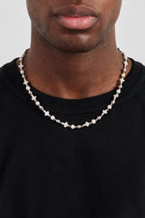 Iced Bead & Cross Chain - 6mm