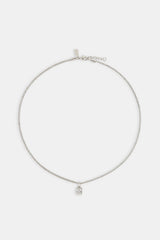 Halskette mit vereistem Lünettenanhänger – 10 mm