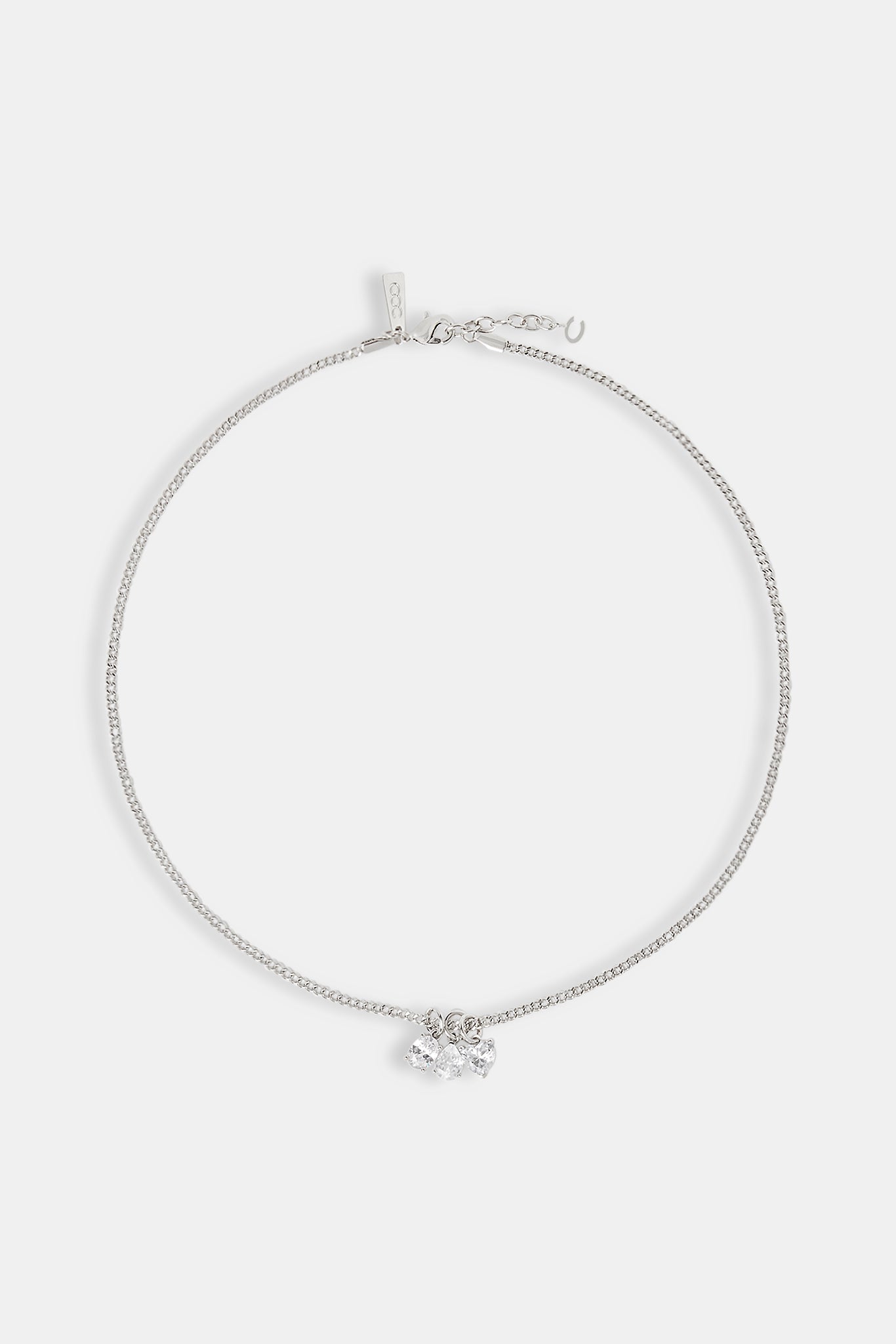 Iced Clear Layered Gemstone Necklace - 10mm