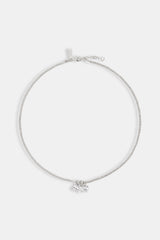 Iced Clear Layered Gemstone Necklace - 10mm