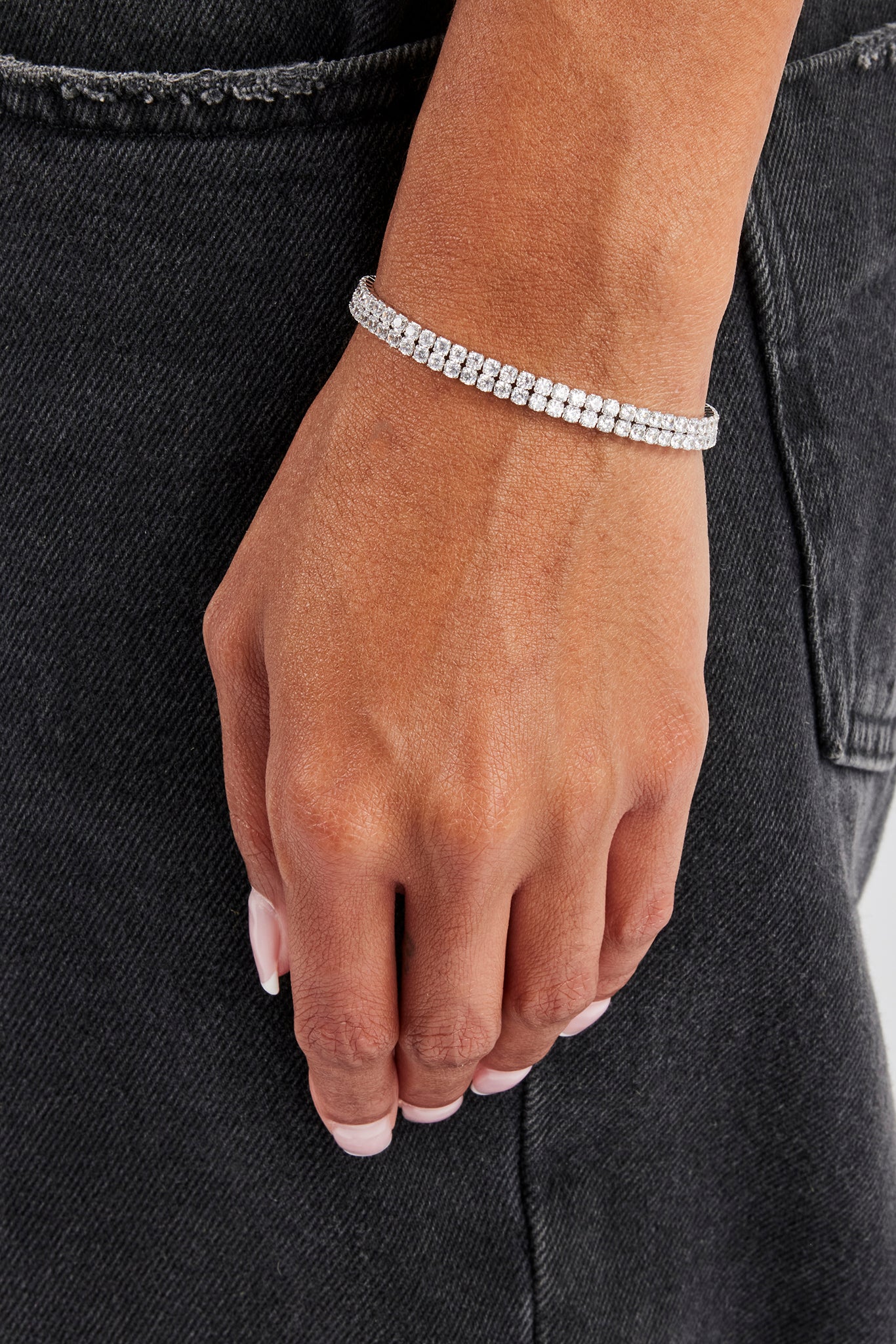 Iced Double Tennis Bracelet - 5mm