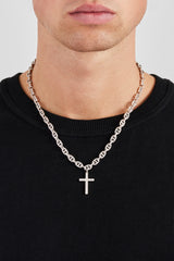 Iced Drop Cross Kaffeebohnenkette - 6mm