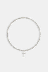 Iced Drop Cross Kaffeebohnenkette - 6mm