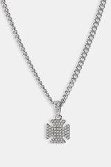 Kubanische Halskette mit Eiskreuzmotiv – 10 mm