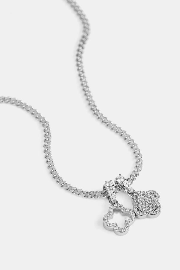 Kubanische Halskette mit Eis-Doppelmotiv – 10 mm