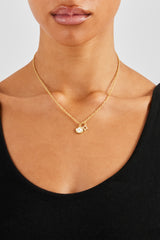 Charm-Halskette mit vereistem Doppelsternmotiv – 10 mm