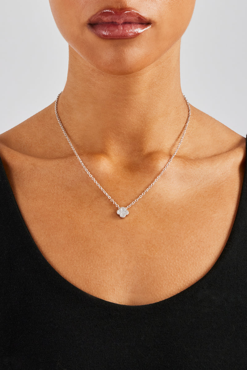 10 mm Halskette mit Eismotiv – Weiß