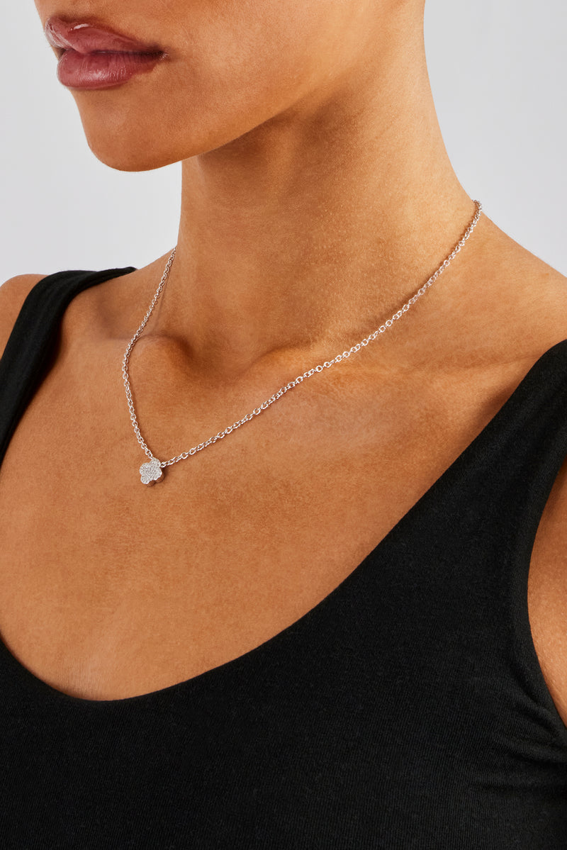 10 mm Halskette mit Eismotiv – Weiß