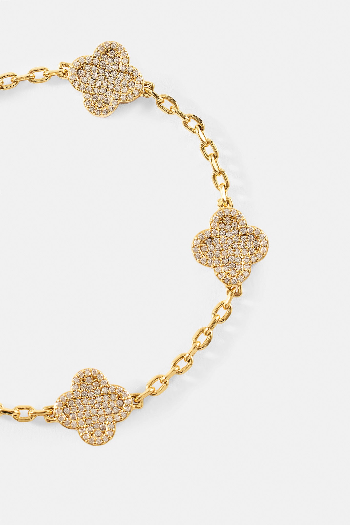 Iced Motif Rolo Link Bracelet - 12mm | Womens Bracelets | Shop