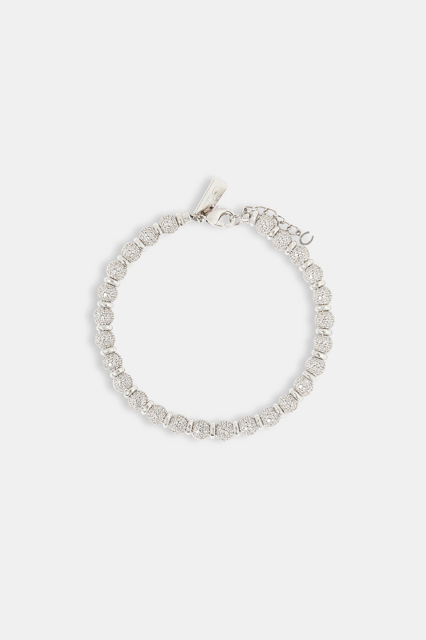 Iced & Polished Bead Bracelet - 5mm