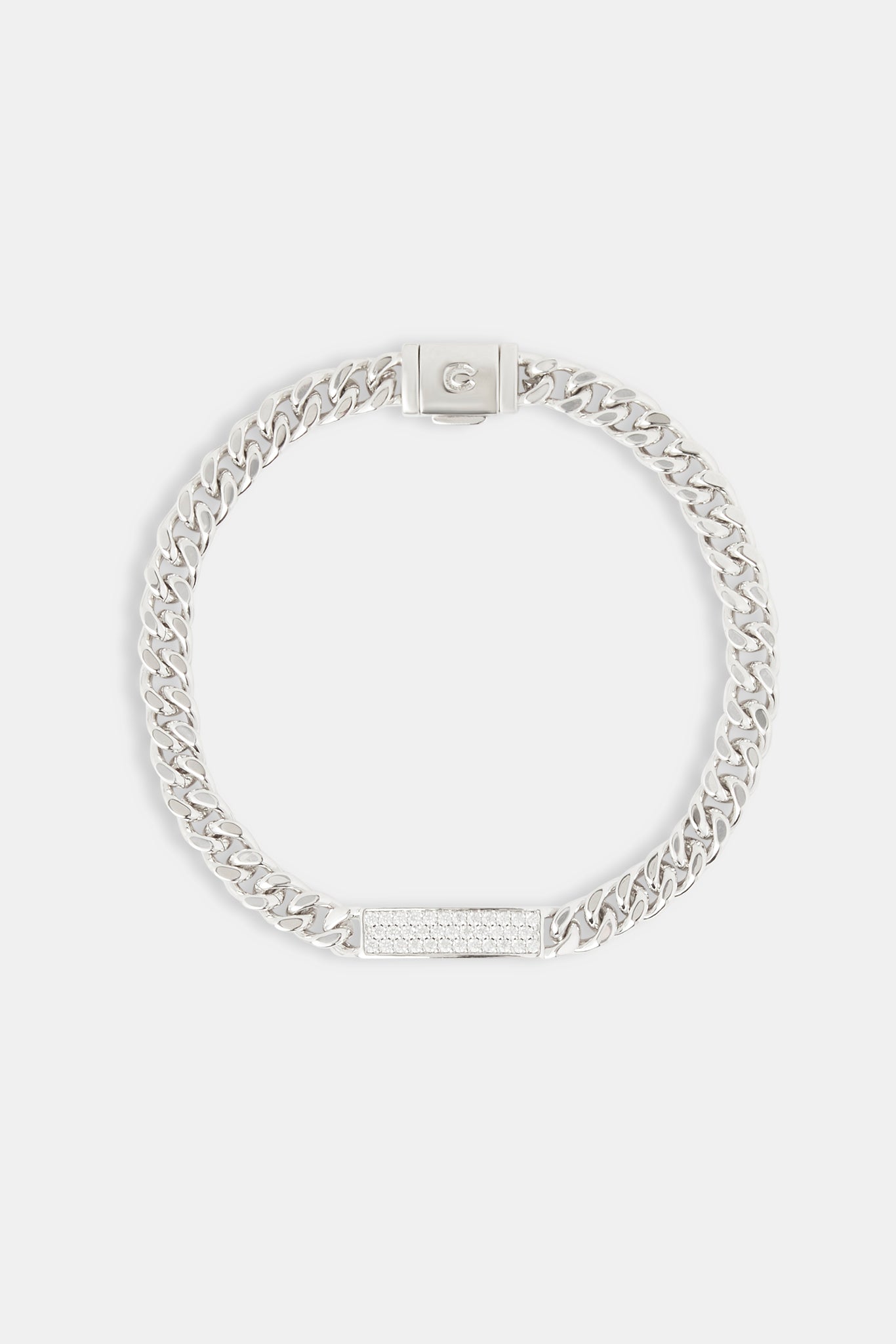 Kubanisches Armband mit Iced Pave-Mitte – 6 mm