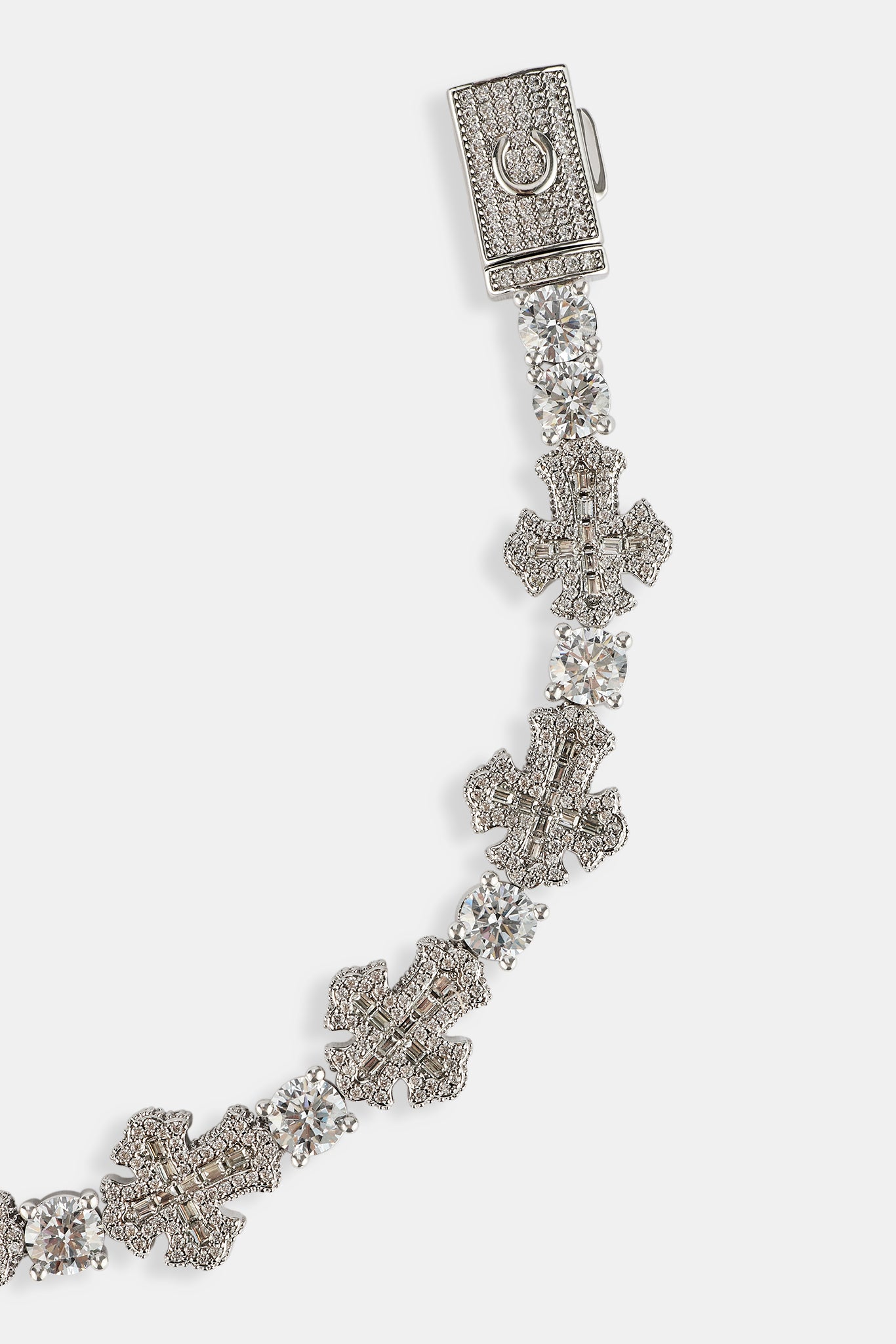 Iced Drop Cross Bracelet - 10mm