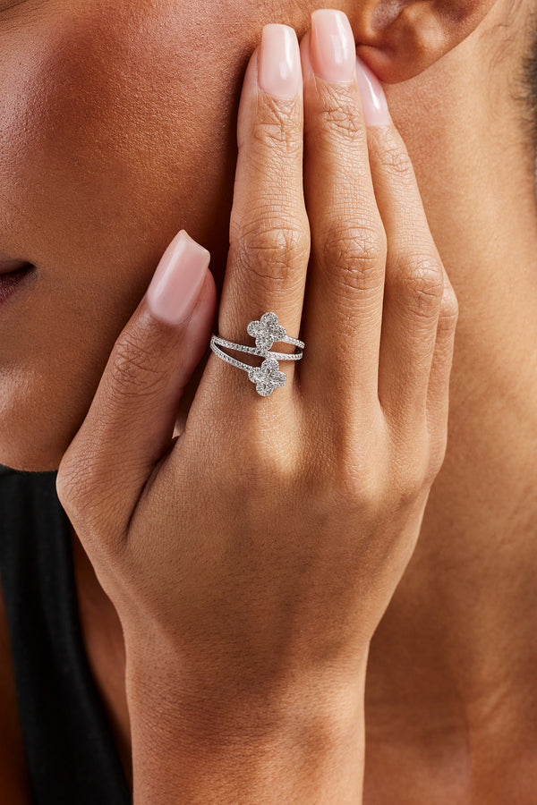 Motiv-Zirkonia-Drehring - 15 mm - Weiß