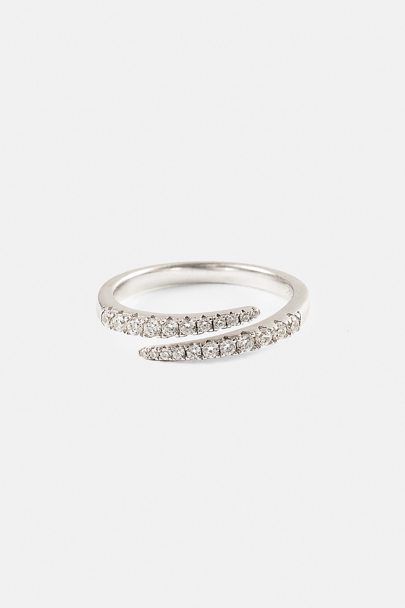 Iced CZ Wrap Ring - 7mm